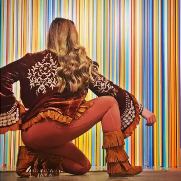 Minnetonka Moccasin 3-layer Fringe Suede Leather Tall Boots - Picture 16 of 16